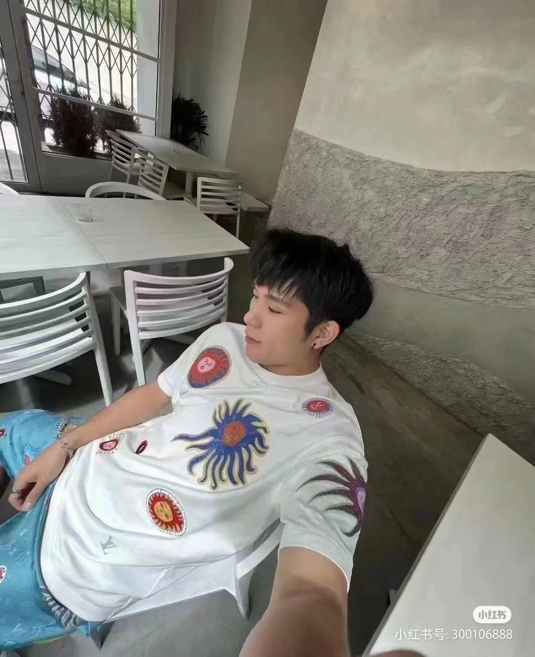 Louis Vuitton/Louis Vuitton sunflower embroidered short sleeves
